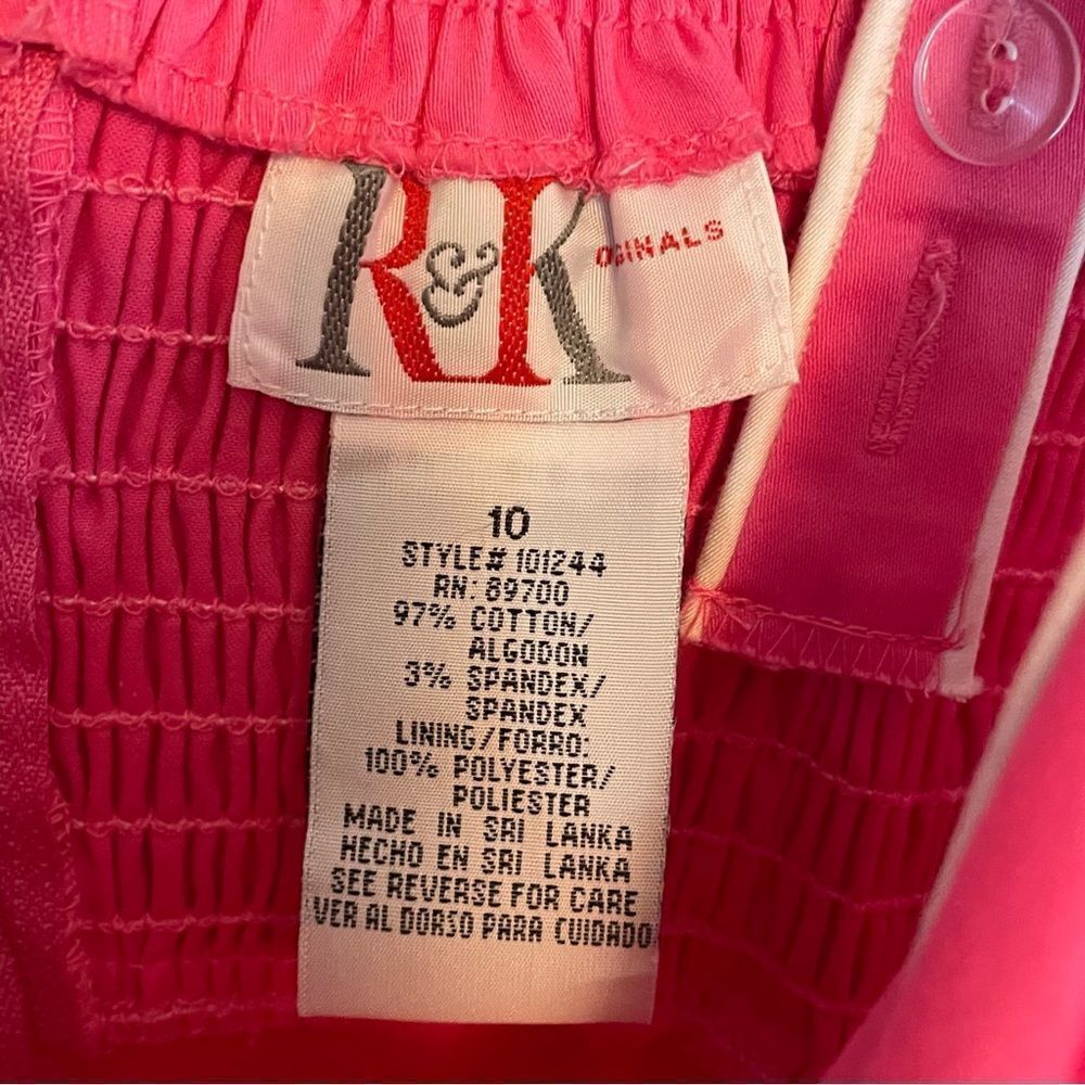 R&K originals Vintage 80s pink white summer dress tennis size 10 women’s - Picture 2 of 4